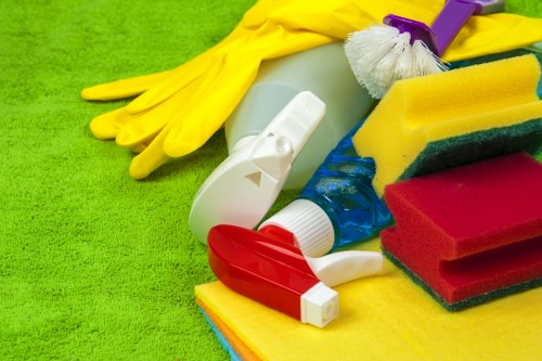 Local stain treatment on a carpet in a West London property